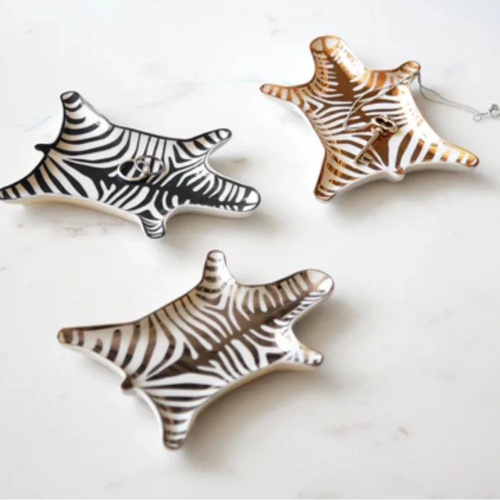Jonathan Adler Zebra Stacking Dish in Gold